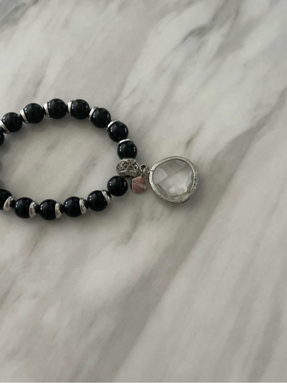 Chico’s Black And Silver Bracelet.